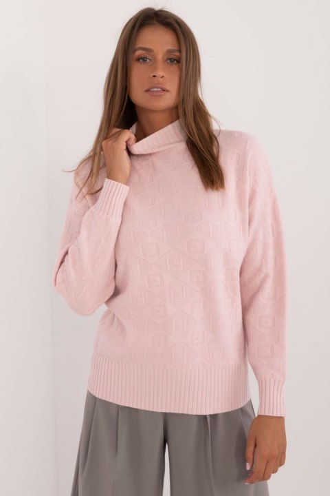 Sweter Damski Model AT-SW-2339.54 Light Pink - AT Sweter Damski Model AT-SW-2339.54 Light Pink - AT