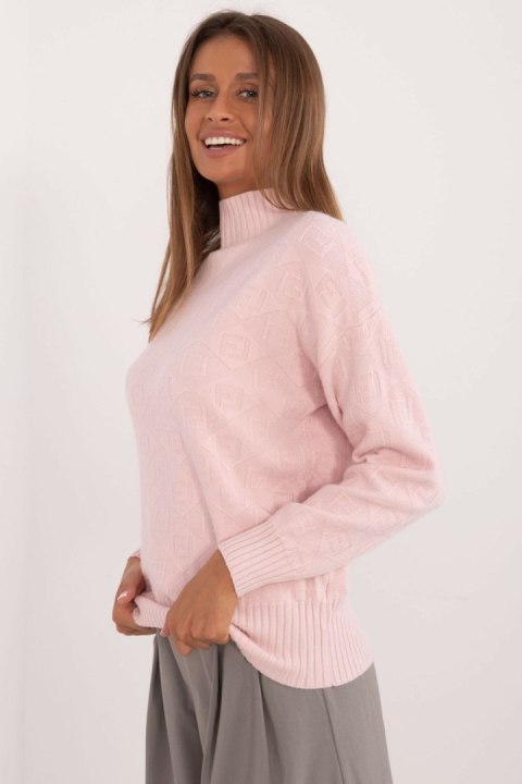 Sweter Damski Model AT-SW-2339.54 Light Pink - AT Sweter Damski Model AT-SW-2339.54 Light Pink - AT