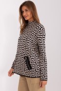 Sweter Damski Model AT-SW-2341.00P Black/Beige - AT Sweter Damski Model AT-SW-2341.00P Black/Beige - AT