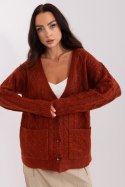 Sweter Damski Model AT-SW-2358.31 Dark Orange - AT Sweter Damski Model AT-SW-2358.31 Dark Orange - AT