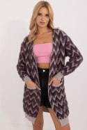 Sweter Kardigan Model AT-SW-2340-A.00 Dark Violet - AT Sweter Kardigan Model AT-SW-2340-A.00 Dark Violet - AT