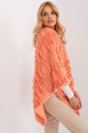 Sweter Ponczo Model AT-PN-2347.16 Orange - AT Sweter Ponczo Model AT-PN-2347.16 Orange - AT