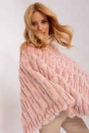 Sweter Ponczo Model AT-PN-2347.68 Light Pink - AT Sweter Ponczo Model AT-PN-2347.68 Light Pink - AT