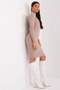 Sukienka Model RV-SK-9216.06P Dark Beige - BFG Sukienka Model RV-SK-9216.06P Dark Beige - BFG
