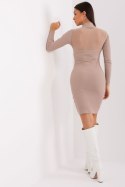 Sukienka Model RV-SK-9216.06P Dark Beige - BFG Sukienka Model RV-SK-9216.06P Dark Beige - BFG