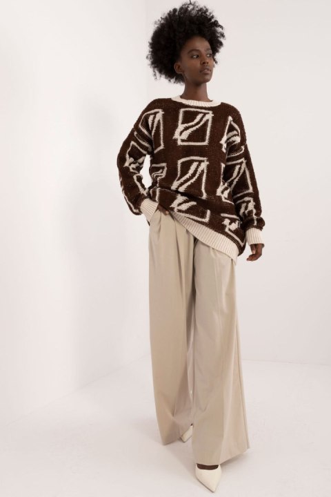 Sweter Damski Model BA-SW-0277.02 Dark Brown - Badu Sweter Damski Model BA-SW-0277.02 Dark Brown - Badu