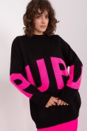 Sweter Damski Model BA-SW-8060.05P Black/Pink - Badu Sweter Damski Model BA-SW-8060.05P Black/Pink - Badu