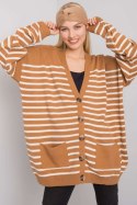Sweter Kardigan Model FE-SW-3346.56P Camel - Fame Sweter Kardigan Model FE-SW-3346.56P Camel - Fame