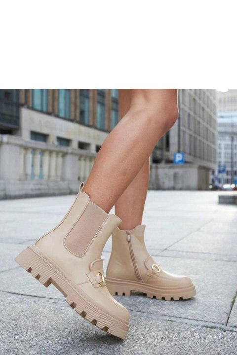 Ciemnobeżowe botki z protektorem Sailetto - Solea Ciemnobeżowe botki z protektorem Sailetto - Solea