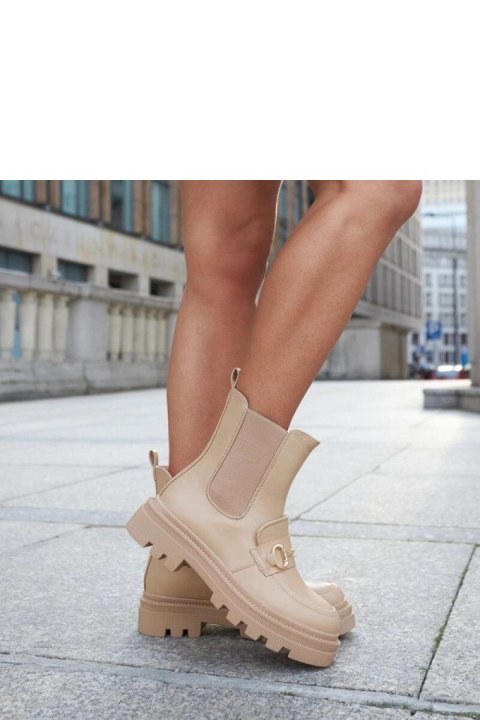 Ciemnobeżowe botki z protektorem Sailetto - Solea Ciemnobeżowe botki z protektorem Sailetto - Solea