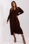 Sukienka Komplet Model BA-KMPL-0269.39P Dark Brown - Badu Sukienka Komplet Model BA-KMPL-0269.39P Dark Brown - Badu
