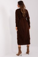 Sukienka Komplet Model BA-KMPL-0269.39P Dark Brown - Badu Sukienka Komplet Model BA-KMPL-0269.39P Dark Brown - Badu