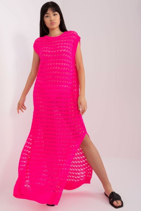 Sukienka Plażow Sukienka Model BA-SK-9003.47P Fluo Pink - Badu Sukienka Plażow Sukienka Model BA-SK-9003.47P Fluo Pink - Badu