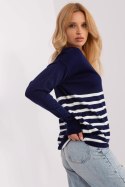 Sweter Damski Model BA-BZ-2201.62P Navy - Badu Sweter Damski Model BA-BZ-2201.62P Navy - Badu