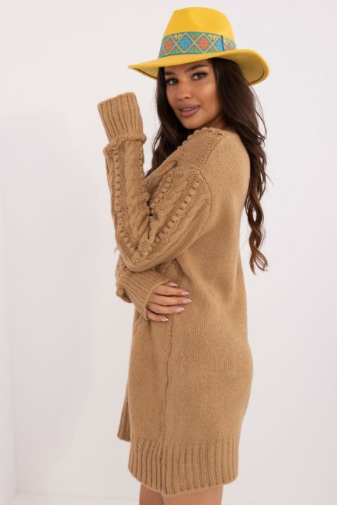 Sweter Damski Model BA-SW-0574.44 Camel - Badu Sweter Damski Model BA-SW-0574.44 Camel - Badu