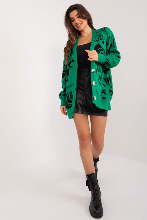 Sweter Damski Model BA-SW-12038.20 Black/Green - Badu