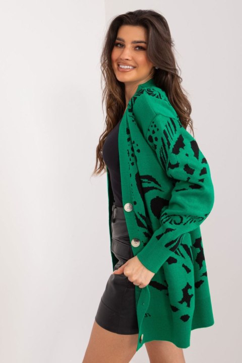 Sweter Damski Model BA-SW-12038.20 Black/Green - Badu