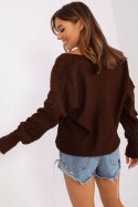 Sweter Damski Model BA-SW-8005.00P Dark Brown - Badu Sweter Damski Model BA-SW-8005.00P Dark Brown - Badu