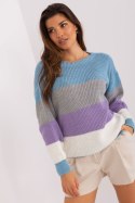 Sweter Damski Model BA-SW-8024.57P Grey/Blue - Badu Sweter Damski Model BA-SW-8024.57P Grey/Blue - Badu