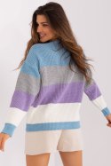 Sweter Damski Model BA-SW-8024.57P Grey/Blue - Badu Sweter Damski Model BA-SW-8024.57P Grey/Blue - Badu