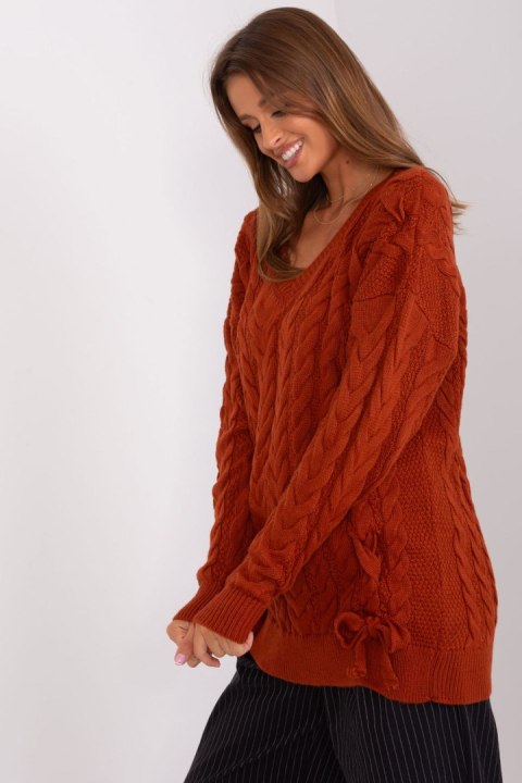 Sweter Damski Model BA-SW-8027.85P Dark Orange - Badu Sweter Damski Model BA-SW-8027.85P Dark Orange - Badu