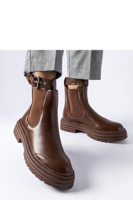 Brązowe botki z ozdobnym zapięciem Jonesboro - Solea