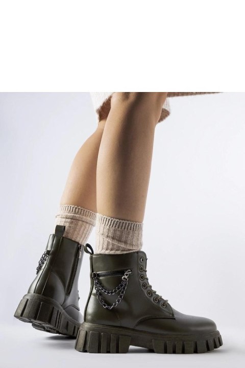 Ciemnozielone botki z kieszonką Spadafore - Solea Ciemnozielone botki z kieszonką Spadafore - Solea