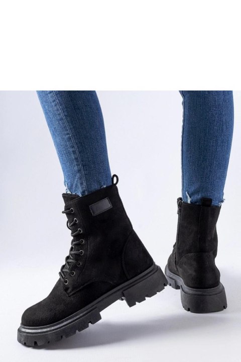 Czarne botki ocieplane eko-zamsz Mestervi - Solea Czarne botki ocieplane eko-zamsz Mestervi - Solea
