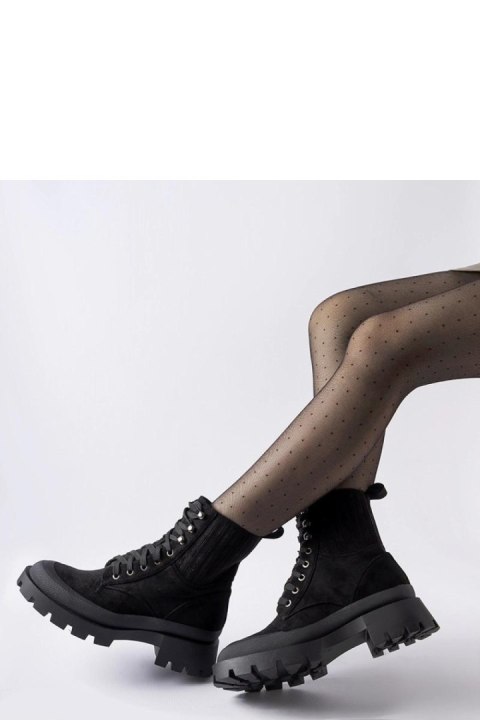 Czarne botki z eko-zamszu Orson - Solea Czarne botki z eko-zamszu Orson - Solea