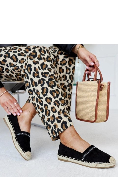 Czarne espadryle z cyrkoniami Abia - Solea Czarne espadryle z cyrkoniami Abia - Solea