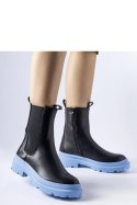 Czarne buty na niebieskiej podeszwie Georgette - Solea Czarne buty na niebieskiej podeszwie Georgette - Solea