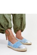 Niebiesko-srebrne błyszczące espadryle Surana - Solea Niebiesko-srebrne błyszczące espadryle Surana - Solea