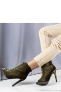 Zielone eleganckie szpilki z cholewką Amora - Solea Zielone eleganckie szpilki z cholewką Amora - Solea