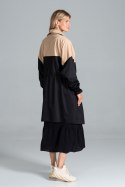 Płaszcz Model M817 Black/Beige - Figl Płaszcz Model M817 Black/Beige - Figl