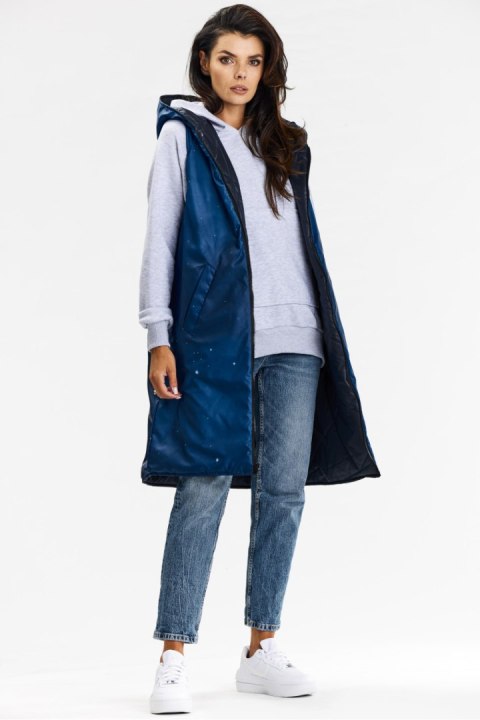 Kamizelka Model A683 Navy - awama Kamizelka Model A683 Navy - awama