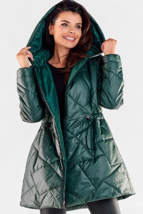 Kurtka Damska Model A540 Bottle Green - awama Kurtka Damska Model A540 Bottle Green - awama